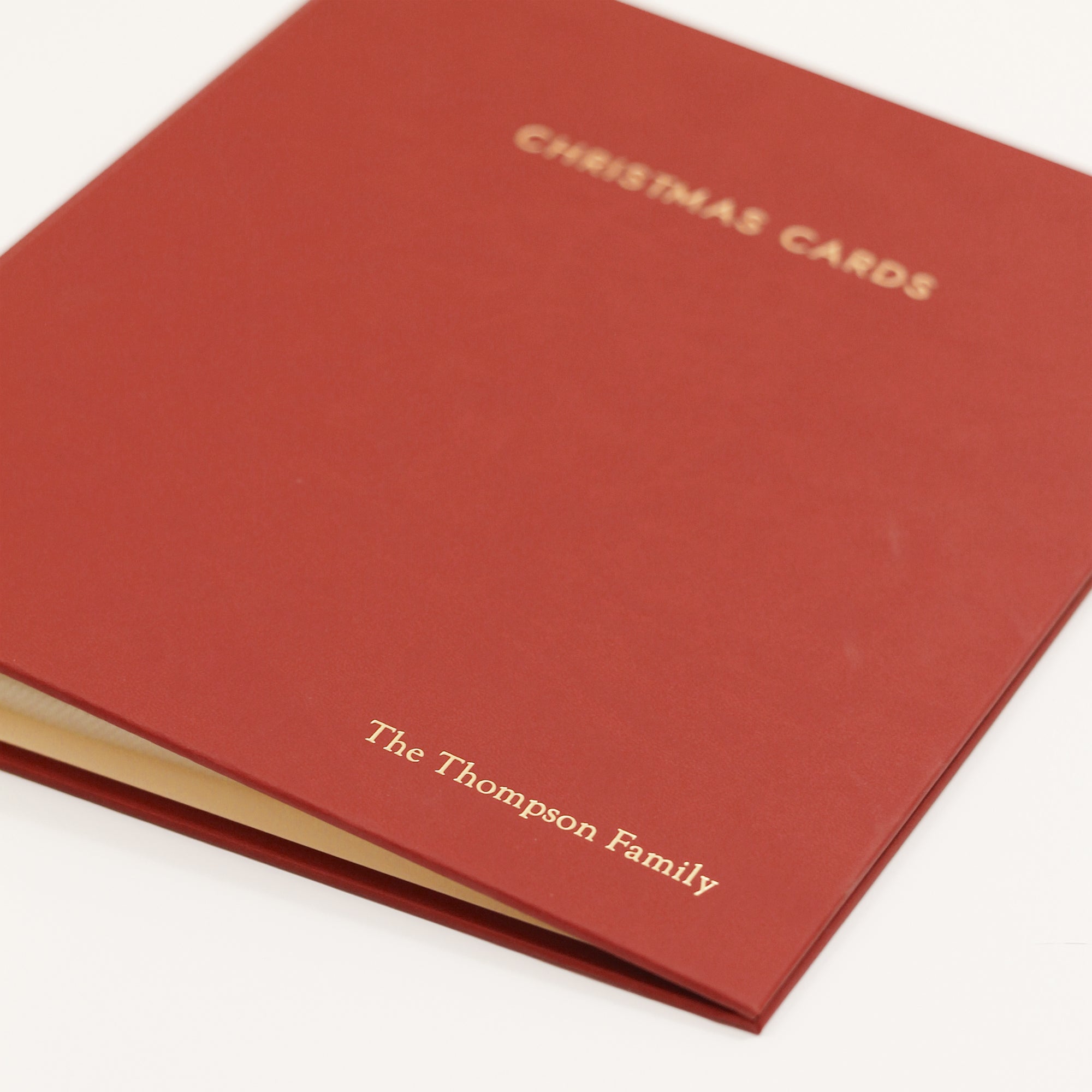 Christmas Card Album, Cover: Red Vegan Leather